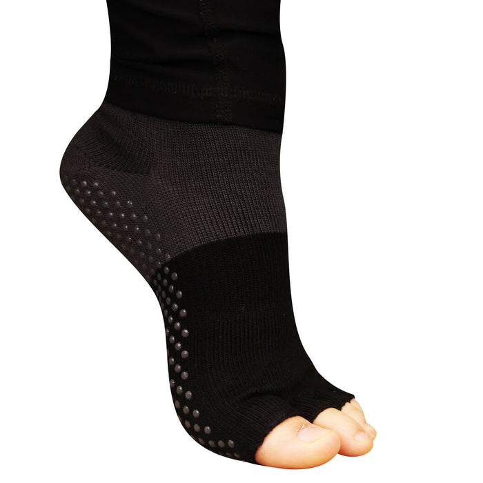 Bamboomn Women's Yoga Non-Slip Bamboo Open-Toe Socks