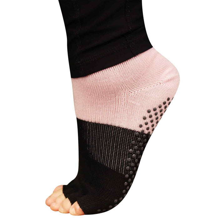 Bamboomn Women's Yoga Non-Slip Bamboo Open-Toe Socks