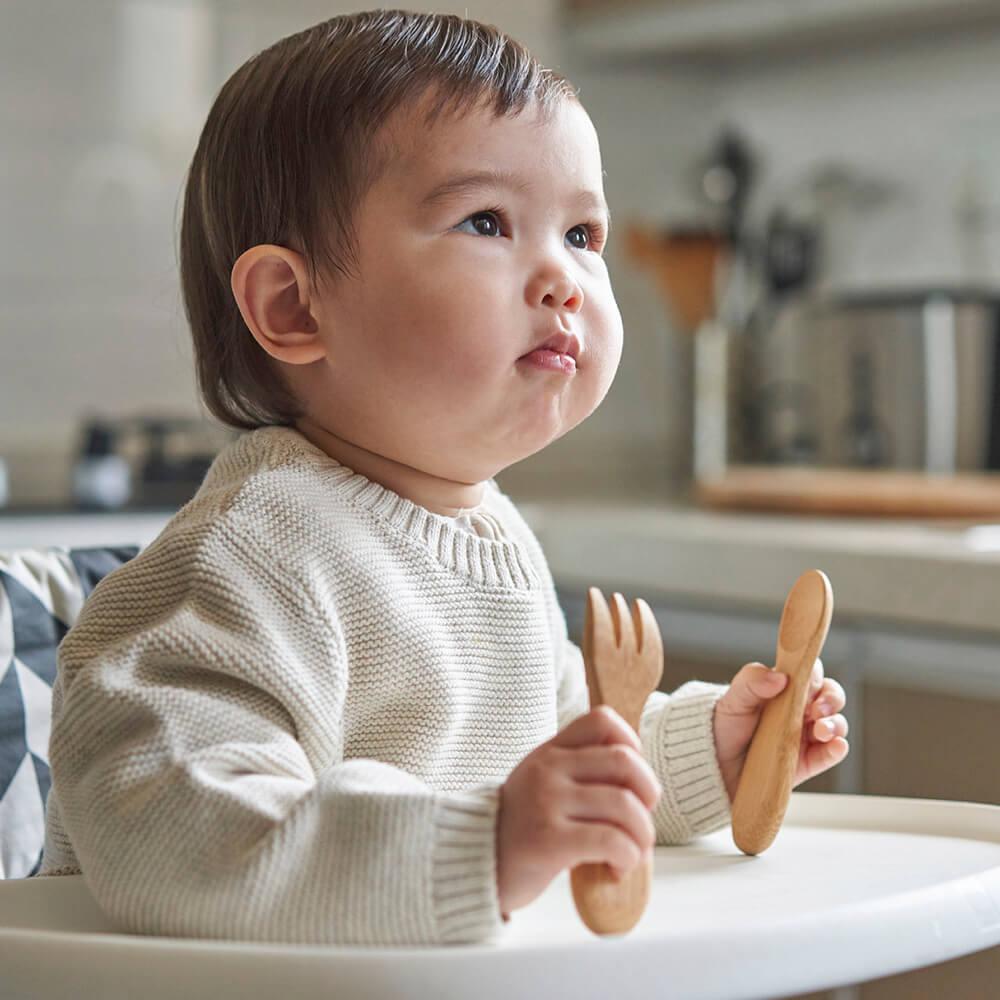 Bambu Bamboo Baby's/Toddler's Fork And Spoon Set (12M+)