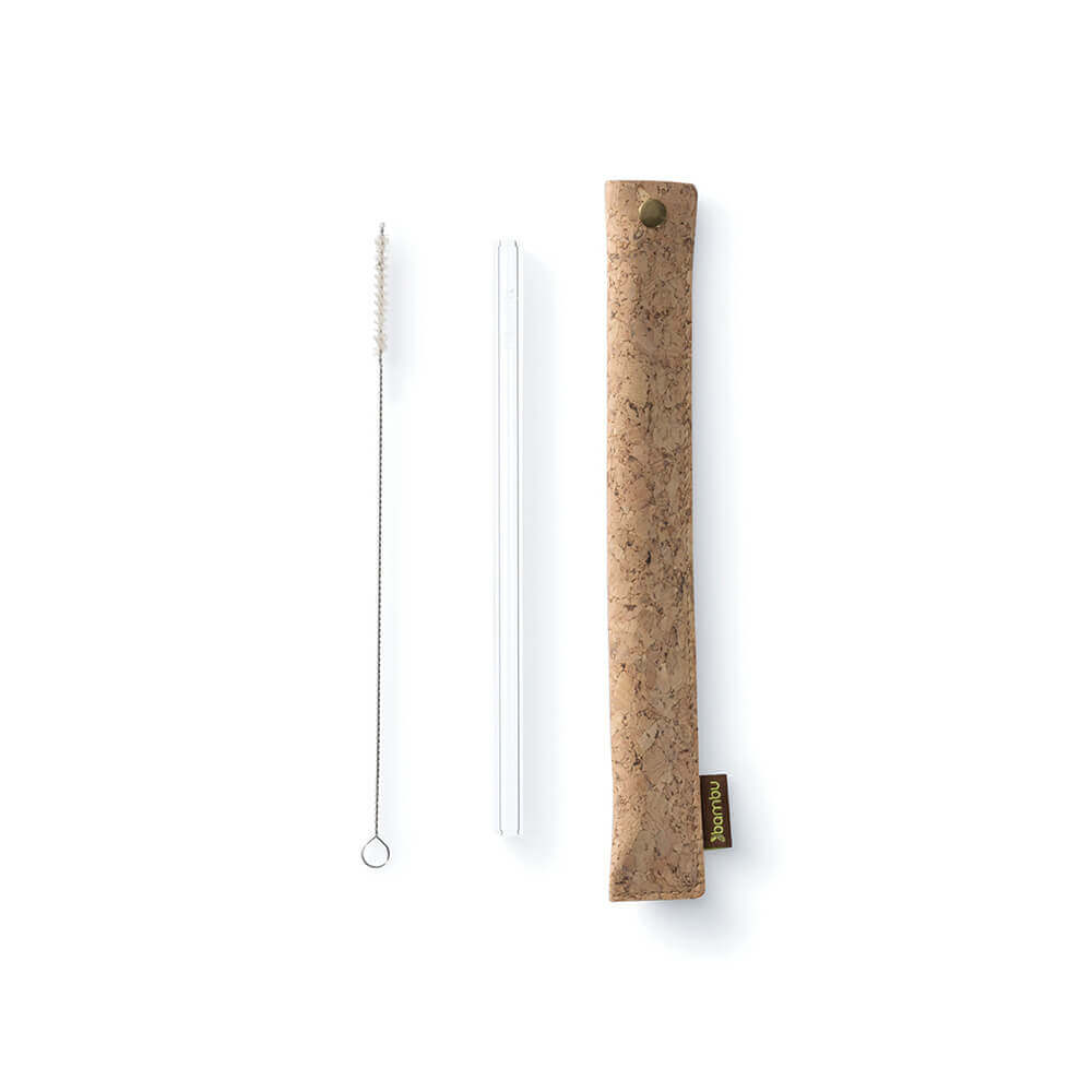 Bambu Cork Fabric Straw Sleeve
