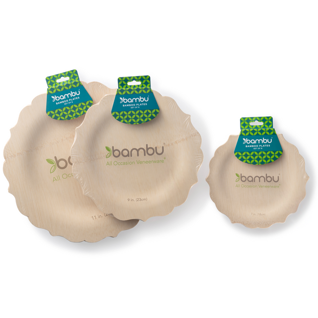 bambu Disposable Bamboo Fancy Plates