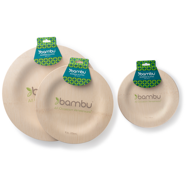 bambu Disposable Bamboo Round Plates