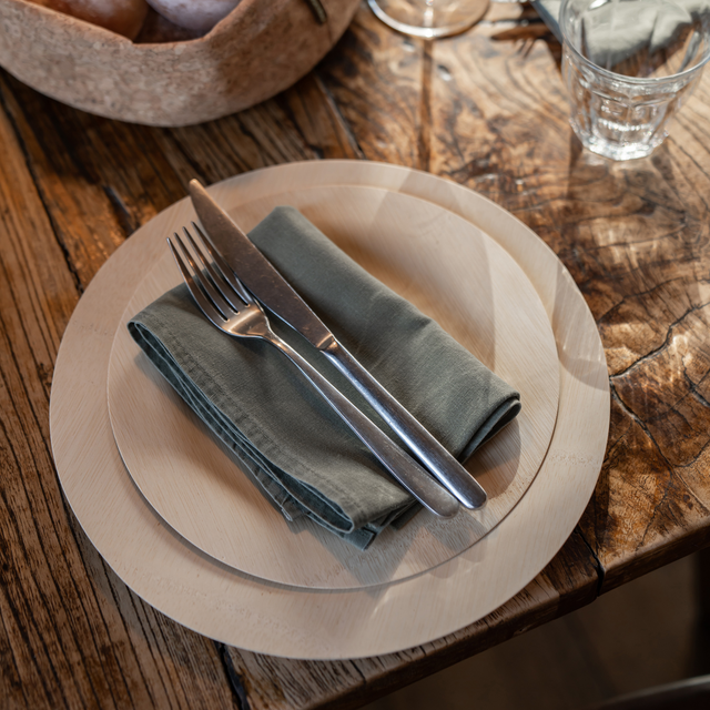 Bambu Disposable Bamboo Round Plates