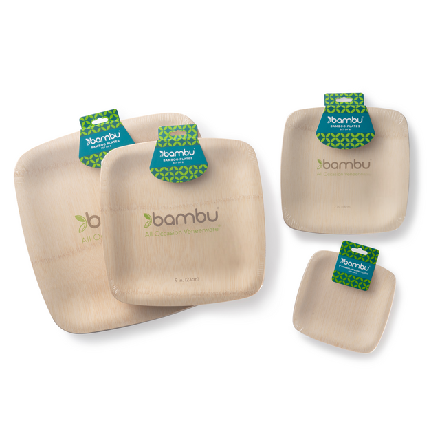 bambu Disposable Bamboo Square Plates