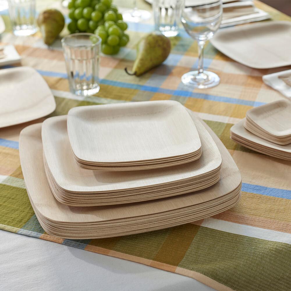 Bambu Disposable Bamboo Square Plates