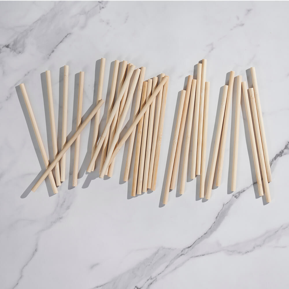 Bambu Disposable Bamboo Straws. Box Of 24