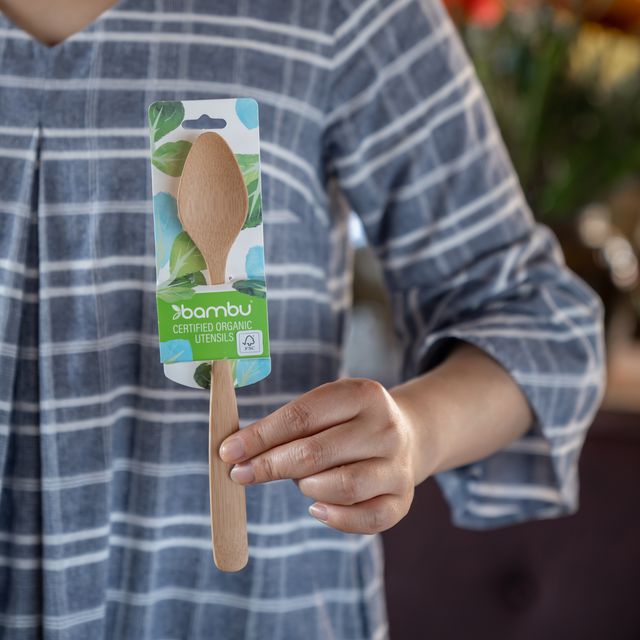 Bambu New Design Long Handle Bamboo Spoon