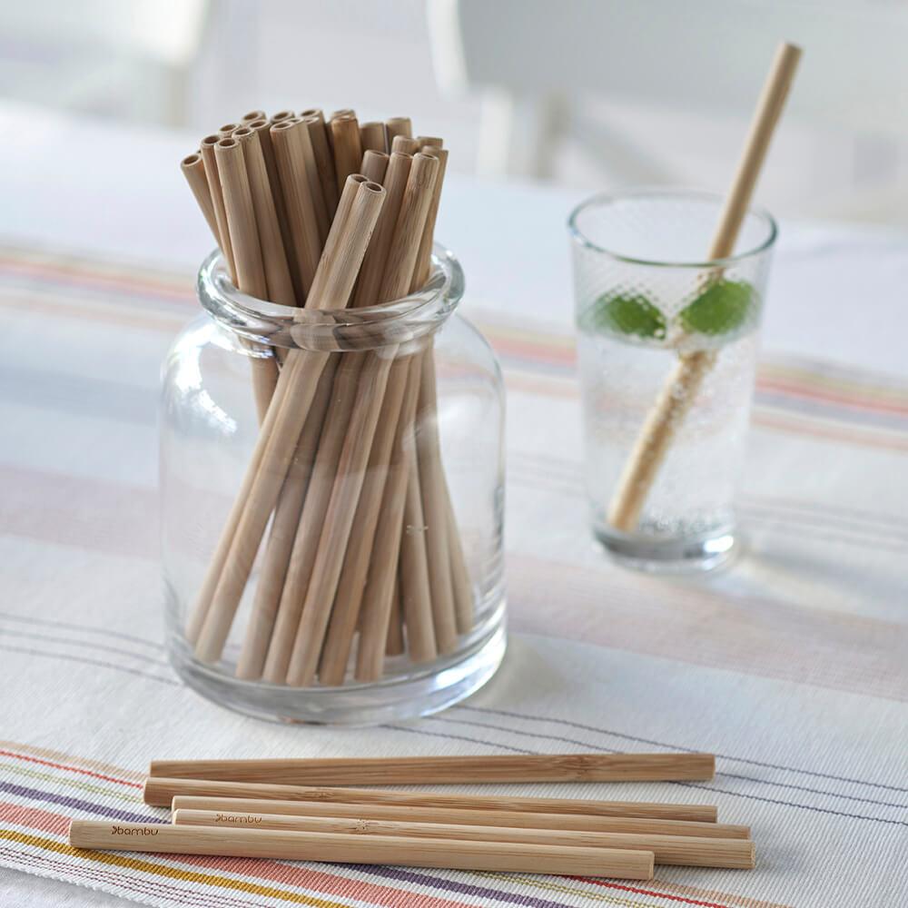 Bambu Precision Reusable Bamboo Straws Set Of 6