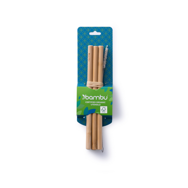 Bambu Precision Reusable Bamboo Straws Set Of 6