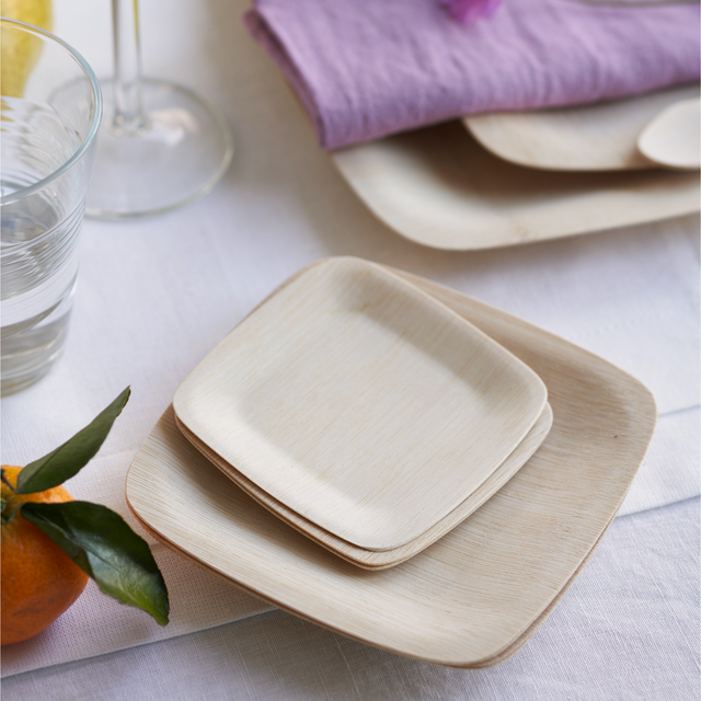 Bambu Disposable Bamboo 3.5" Tasting Plates Bulk Case Of 250