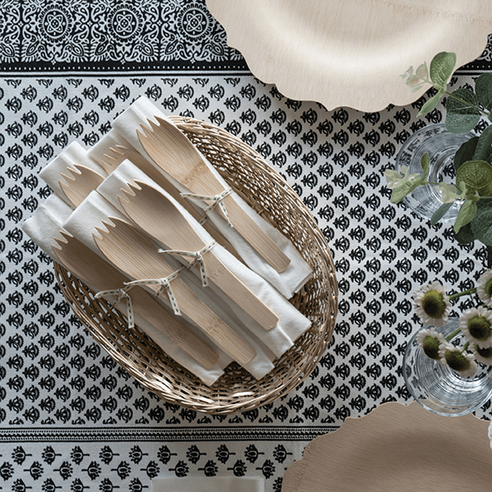 Bambu Disposable Bamboo Spork With Handle Bulk Case Of 250