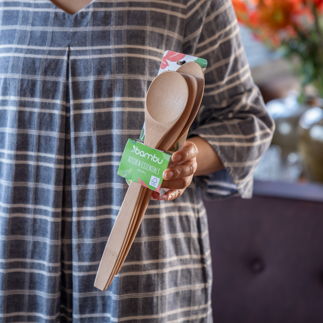 Bambu Kitchen Basics Set Of 3 Bamboo Cooking Utensils