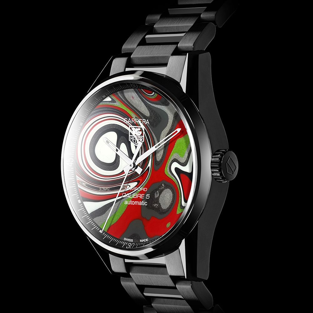 Bamford Watch Department 1/1 Limited Edition BWD X Black Badger ‘Fordite’ TAG Heuer Carrera – Calibre 5 [6]