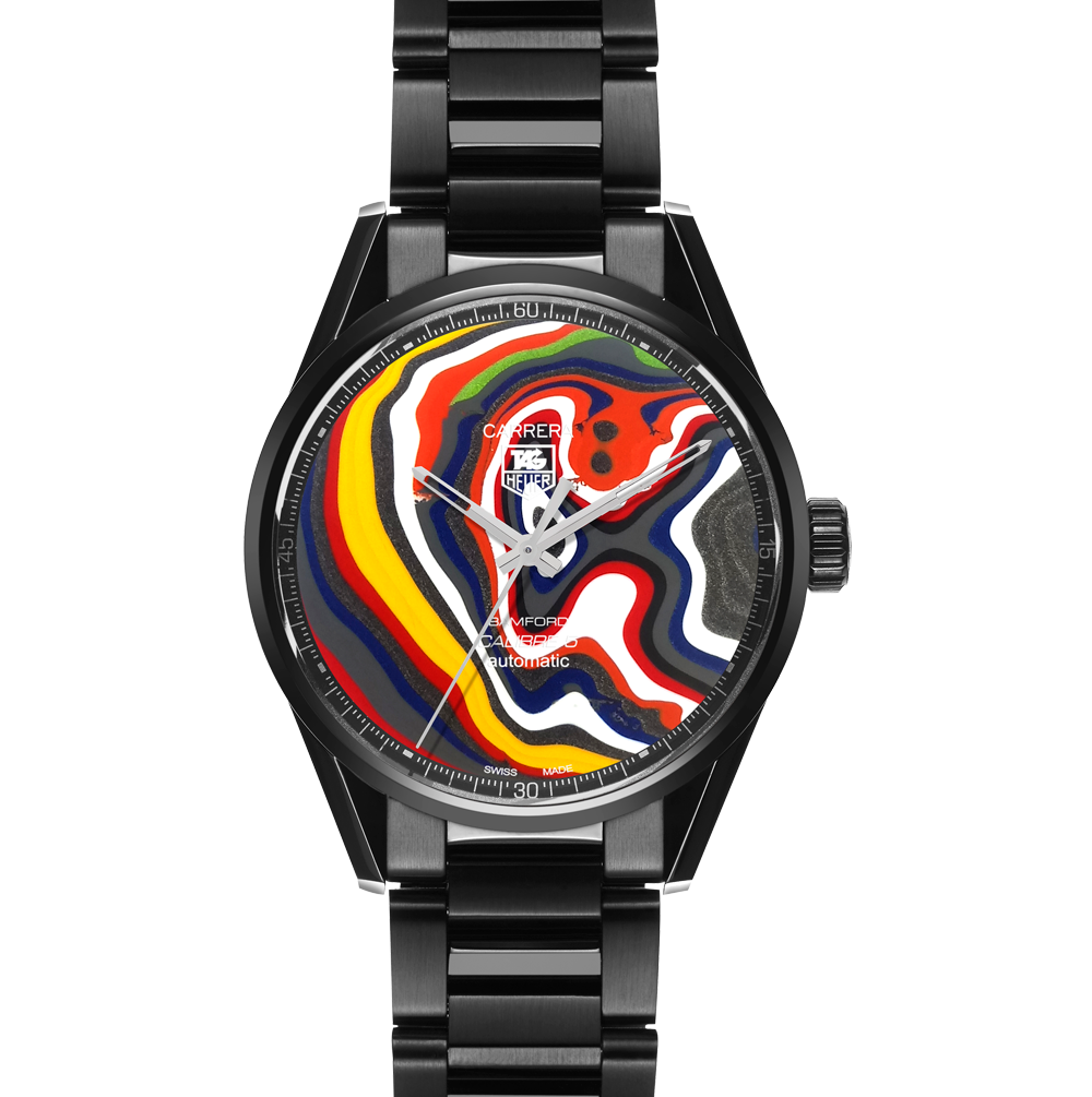 bamford watch department 1/1 Limited Edition BWD x Black Badger ‘Fordite’ TAG Heuer Carrera – Calibre 5 [3]