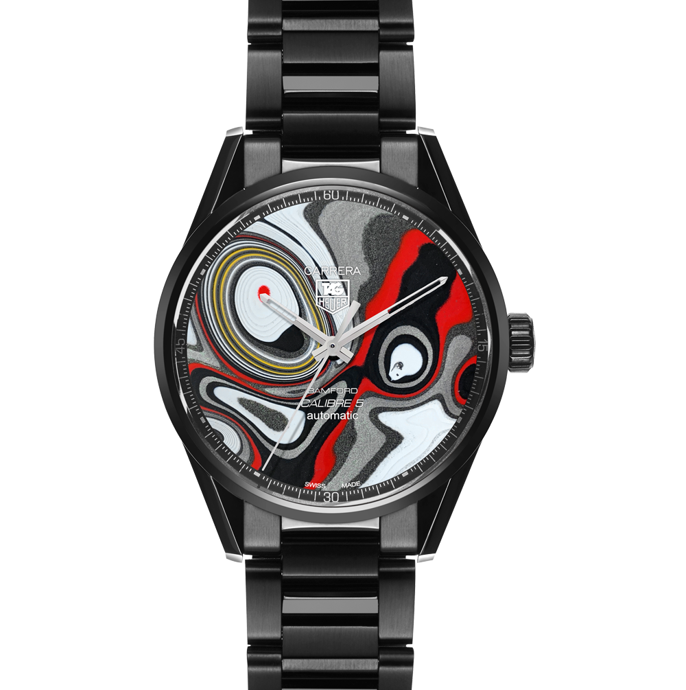 bamford watch department 1/1 Limited Edition BWD x Black Badger ‘Fordite’ TAG Heuer Carrera – Calibre 5 [2]