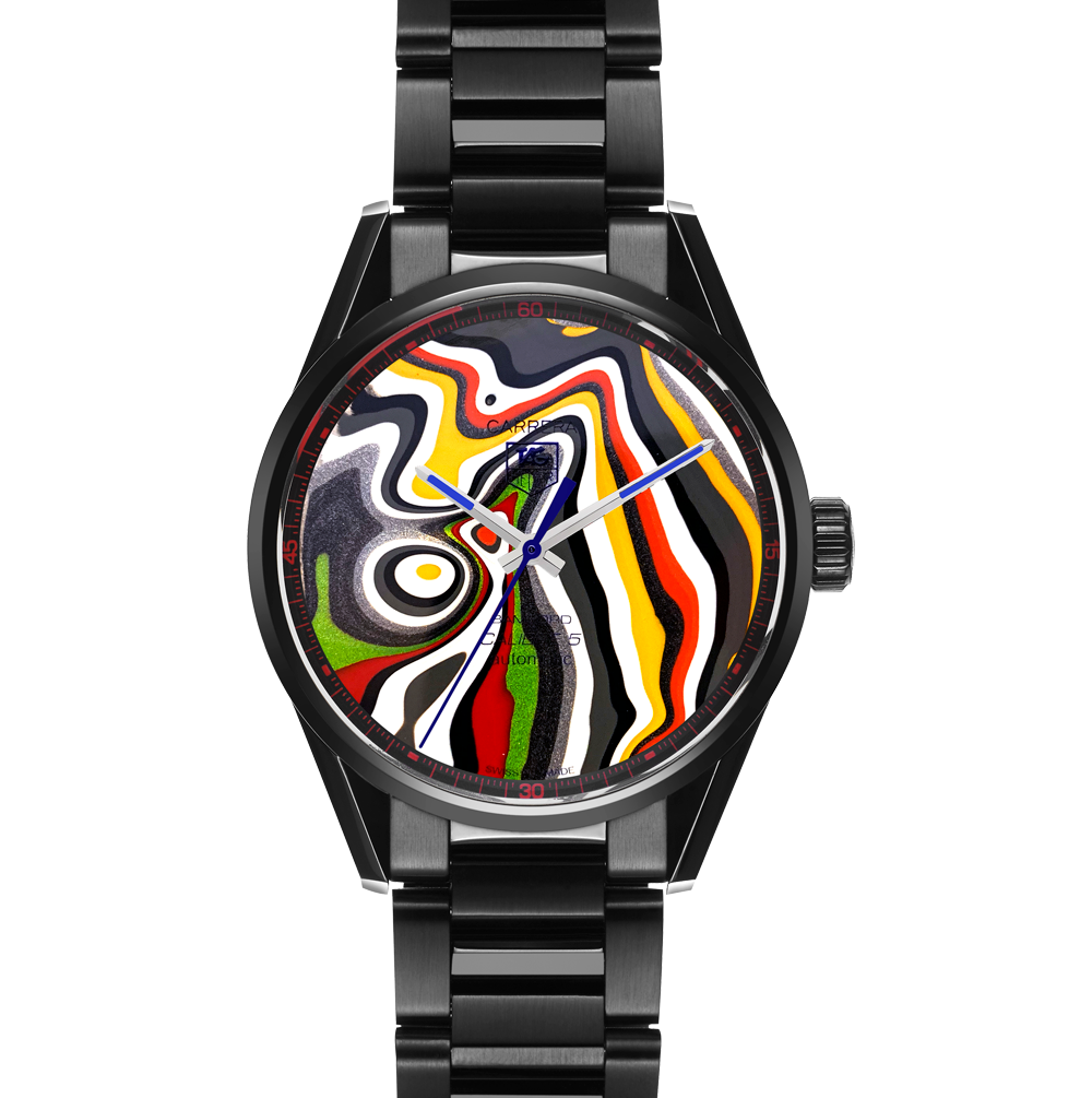 bamford watch department 1/1 Limited Edition BWD x Black Badger ‘Fordite’ TAG Heuer Carrera – Calibre 5 [1]