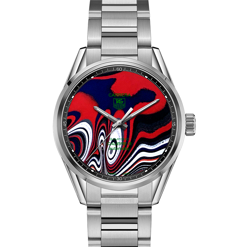 bamford watch department 1/1 Limited Edition BWD x Black Badger ‘Fordite’ TAG Heuer Carrera – Calibre 5 [001]