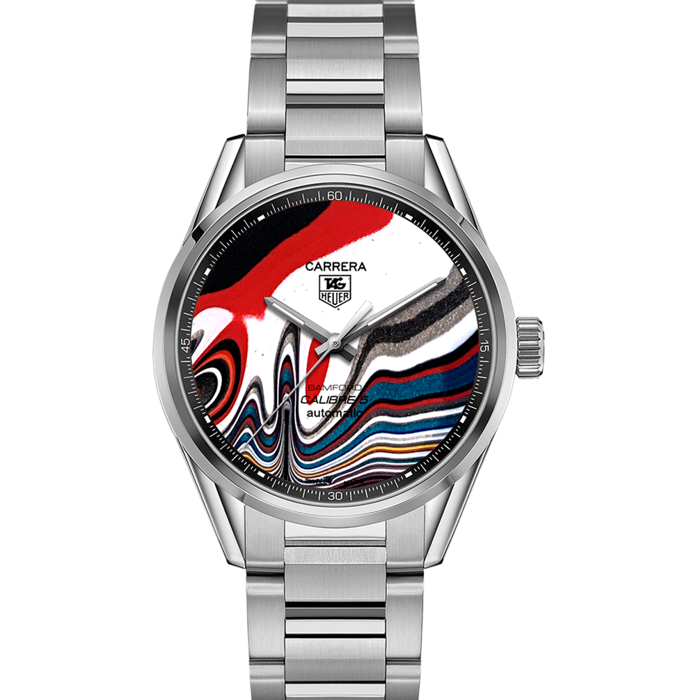bamford watch department 1/1 Limited Edition BWD x Black Badger ‘Fordite’ TAG Heuer Carrera – Calibre 5[002]