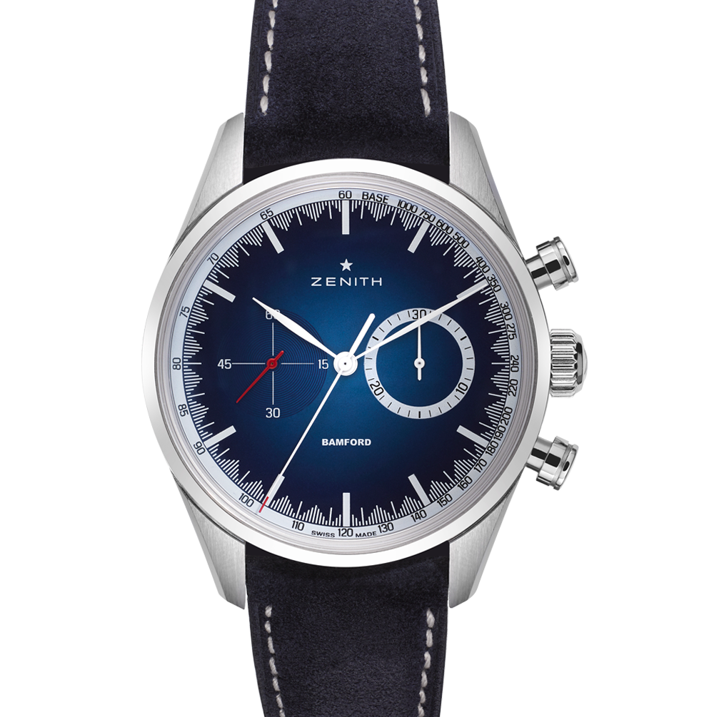 bamford watch department BWD x MR PORTER X ZENITH HERITAGE 146 ’SOLAR BLUE’