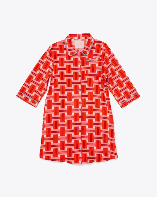 ban do 3/4 Sleeve Leisure Dress - Basket Plaid