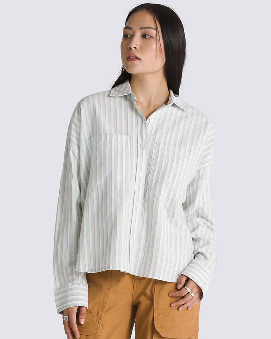 ban do Antica Boxy Long Sleeve Shirt - Gray Mist