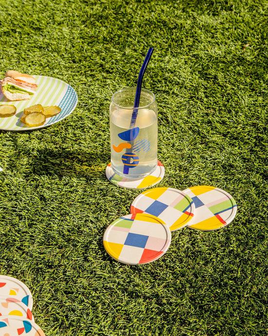 Ban Do Bamboo Coaster Set - Colorblock