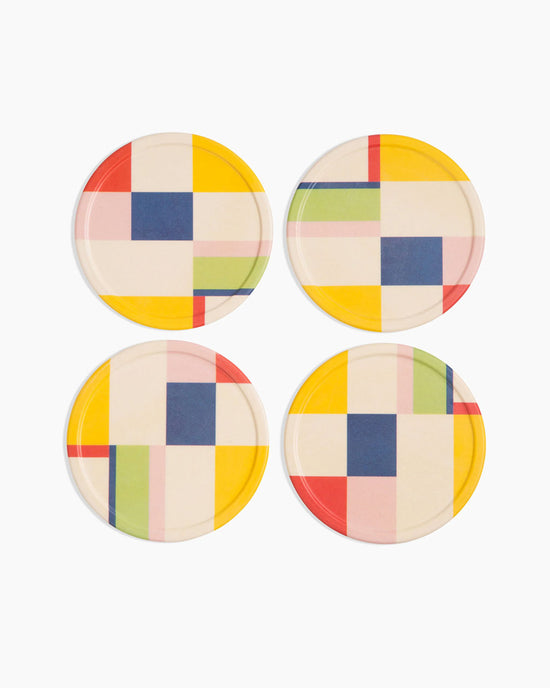 ban do Bamboo Coaster Set - Colorblock