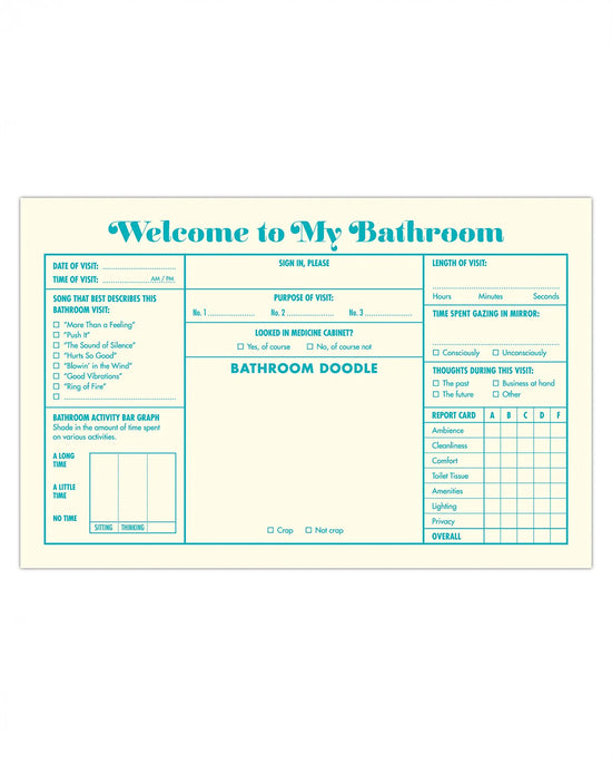 Ban Do Bathroom Guest Book