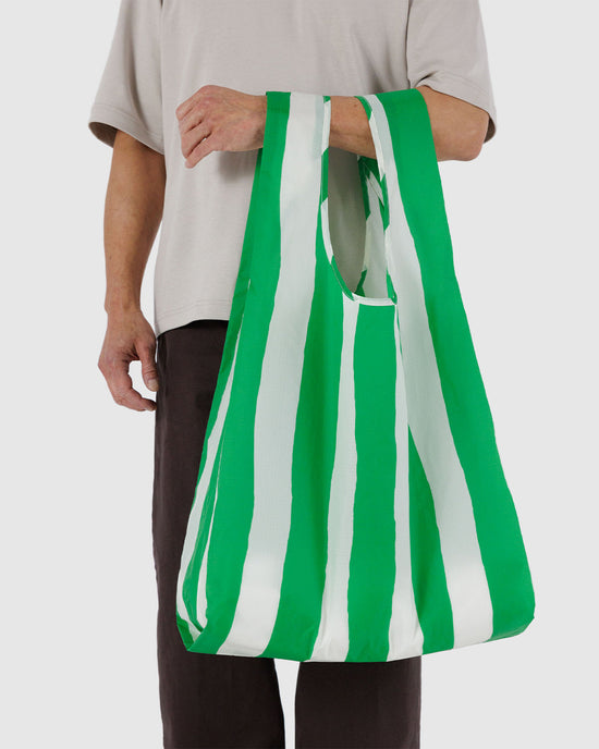 Ban Do Big Baggu - Green Painted Stripe