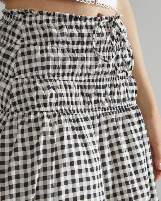 Ban Do Black And White Gingham Skirt