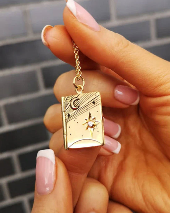 Ban Do Celestial Engraved Locket Necklace