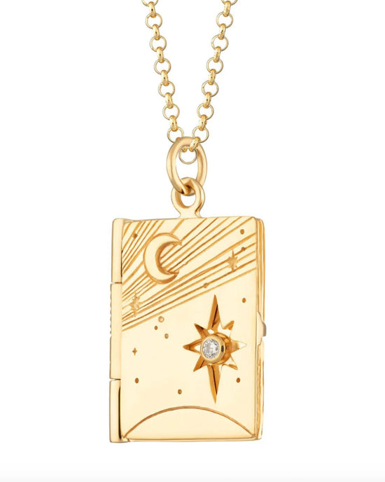 ban do Celestial Engraved Locket Necklace