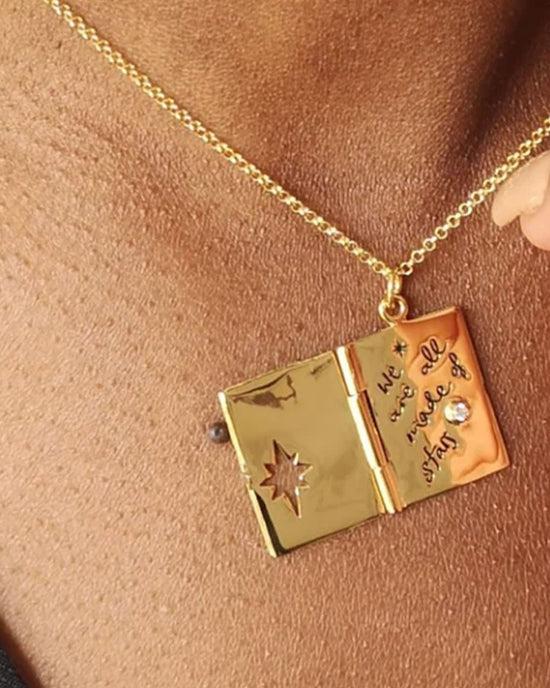 Ban Do Celestial Engraved Locket Necklace