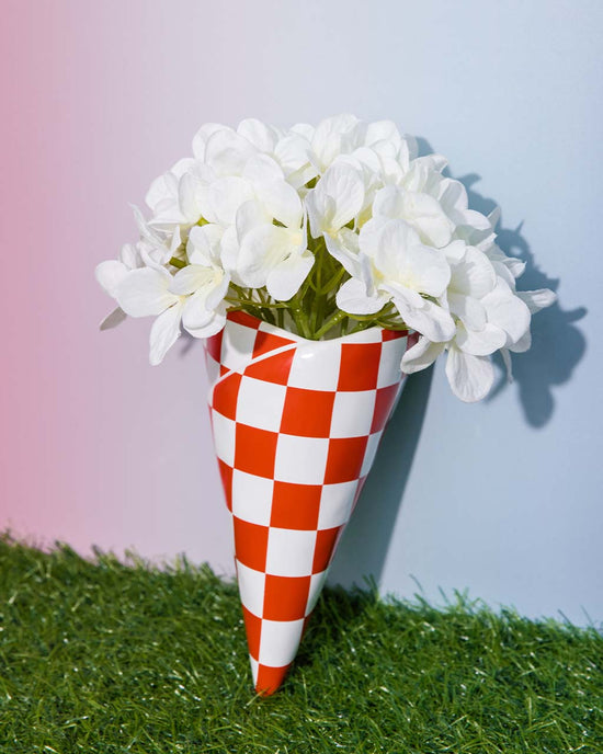 Ban Do Checker Bag Wall Vase