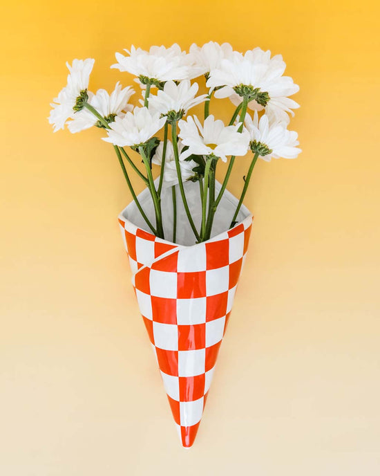 ban do Checker Bag Wall Vase