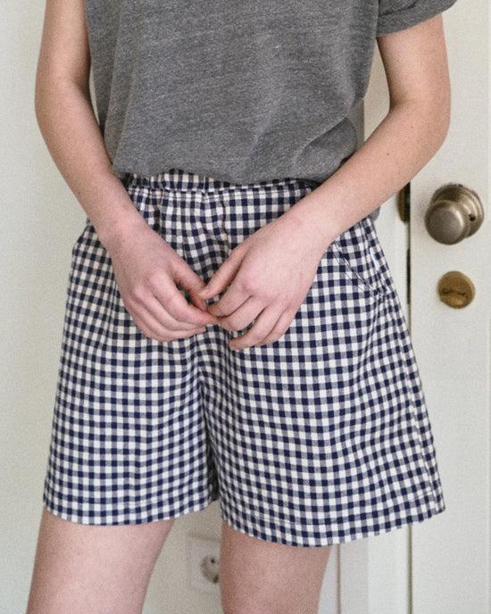 ban do City Shorts - Navy Gingham