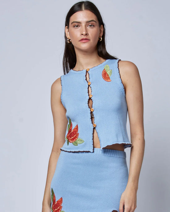 Ban Do Clementine Appliqué Knit Top