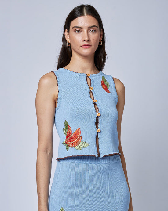 ban do Clementine Appliqué Knit Top