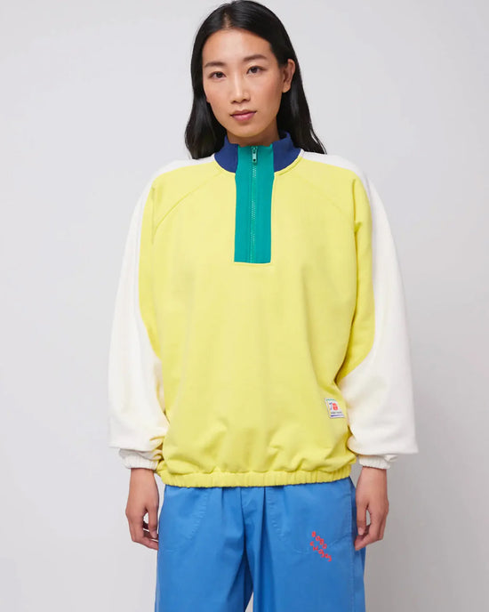 ban do Color Block Zipper Sweatshirt