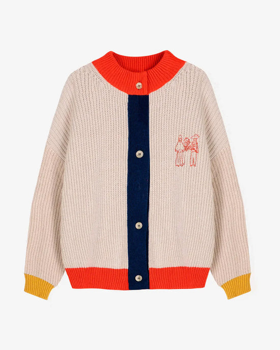 Ban Do Colorblock Textured Cardigan