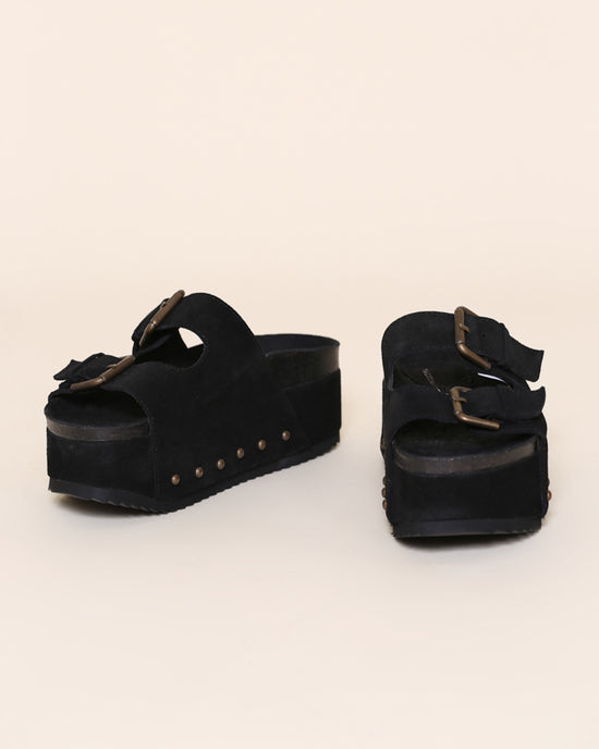 Ban Do Cooper-2 Suede Platform Slide - Black