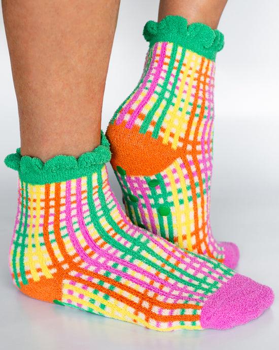Ban Do Cozy Grip Socks - Colorful Grid