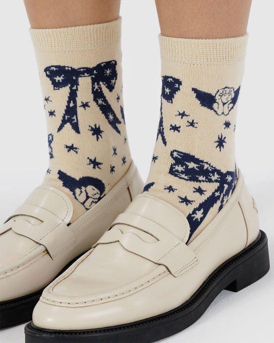 Ban Do Crew Socks - Cherub Bows