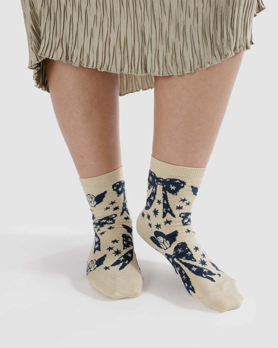 Ban Do Crew Socks - Cherub Bows