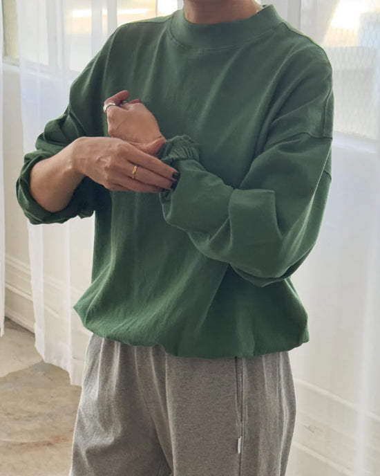 Ban Do Daisy Long Sleeve Top - Basil