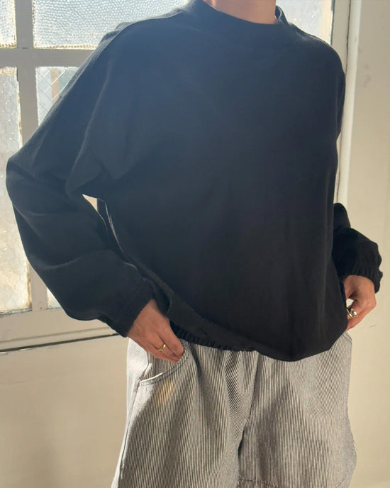 Ban Do Daisy Long Sleeve Top - Black