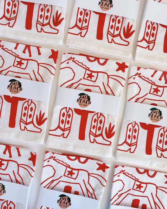Ban Do Desert Red Tea Towel