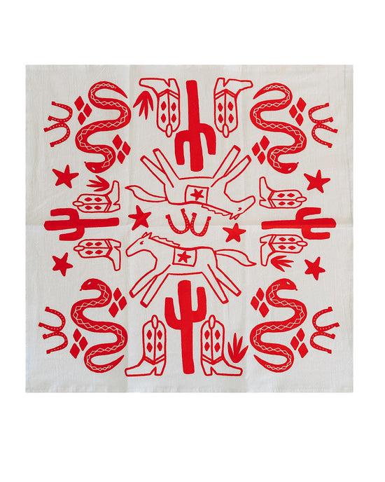 ban do Desert Red Tea Towel