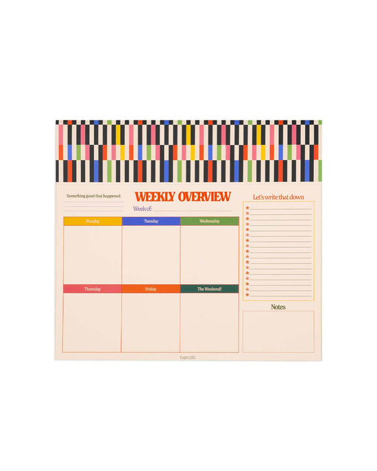 ban do Desk Notepad - Mid Century Stripe