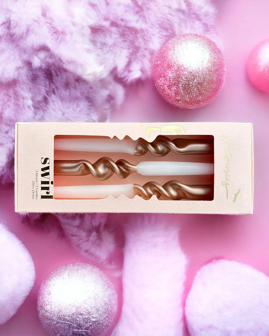 Ban Do Dip Dye Swirl Candles - Ballet Slippers